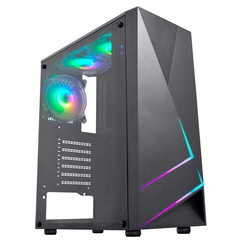 058 - GABINETE GAMING KRATOS II PRETO LED RGB CG-45TP K-MEX