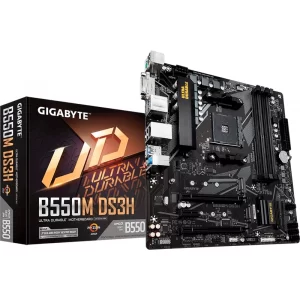 136 - Placa Mãe Gigabyte B550M DS3H, Chipset B550, AMD AM4, mATX, DDR4