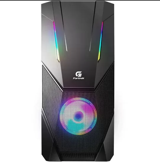 329 - GABINETE GAMER MID TOWER RGB BLACK HAWK PRETO 70570 FORTREK - Imagem 2