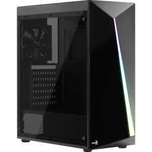 334 - GABINETE GAMER MID TOWER RGB SHARD PRETO 67989 AEROCOOL