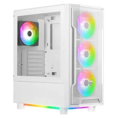 551 - Gabinete Gamer Gamdias Mid Tower Sem Fans Sem Fonte Athena M6 Wh, Branco - Imagem 2
