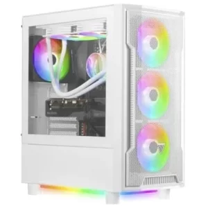 552 - Gabinete Gamer Gamdias Mid Tower  4 Fans Sem Fonte Athena M6 Wh, Branco