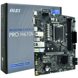 569 - Placa Mãe MSI Pro H610M-G Socket LGA 1700 - VGA - DDR5